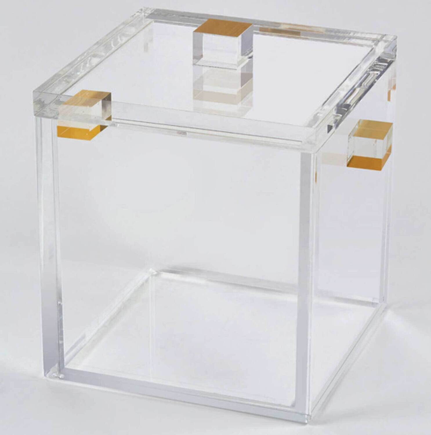 Tizo Lucite Ice Bucket Gold Handle 6x6x6 HA233GDIB, MPN: HA233GDIB,