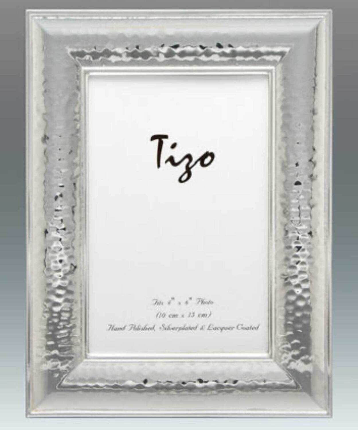 Tizo Wide Hammered Silver Plated Picture Frame 8 x 10 Inch 2029-80