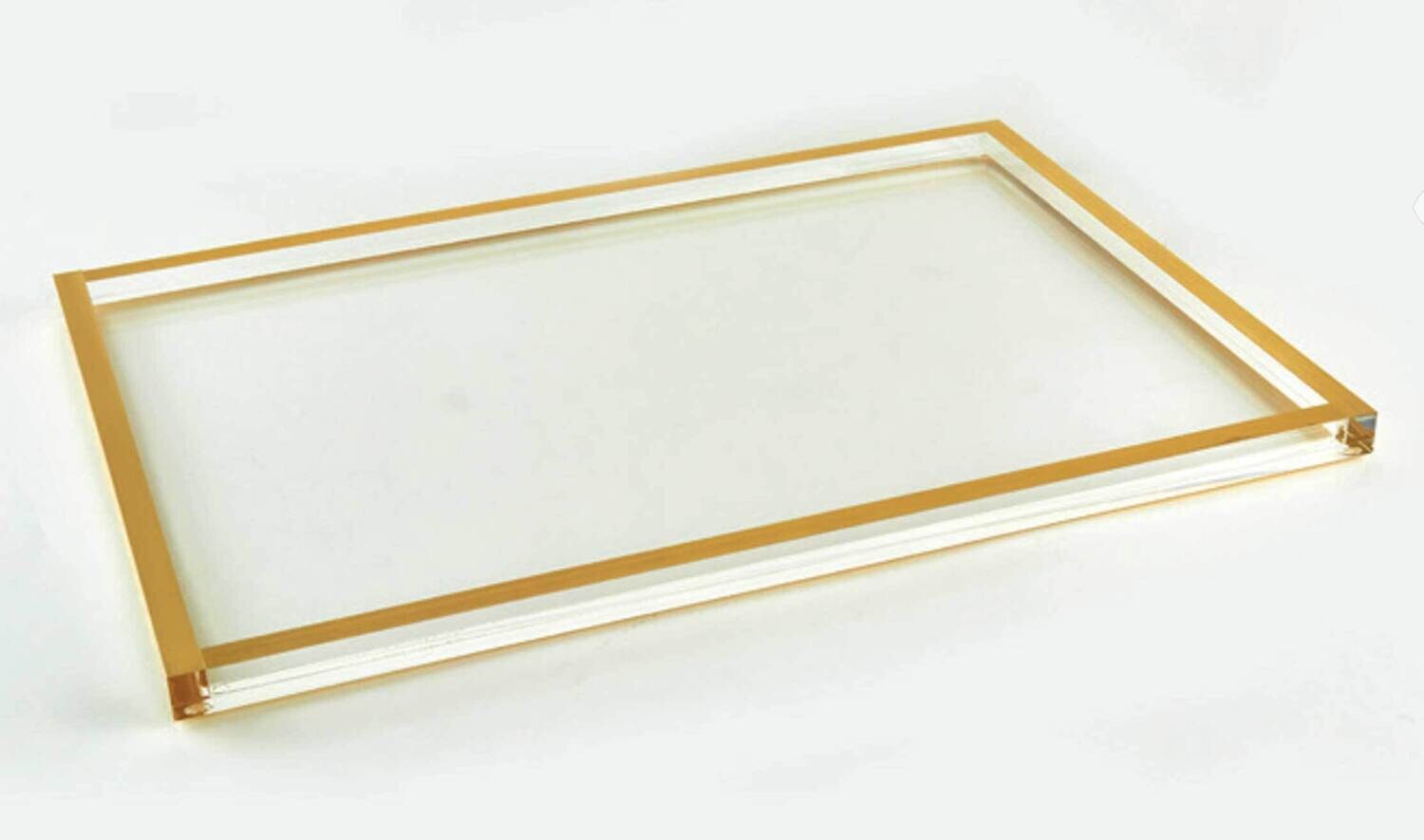 Tizo Lucite Gold Border Tray Platter HA223GDTY, MPN: HA223GDTY,