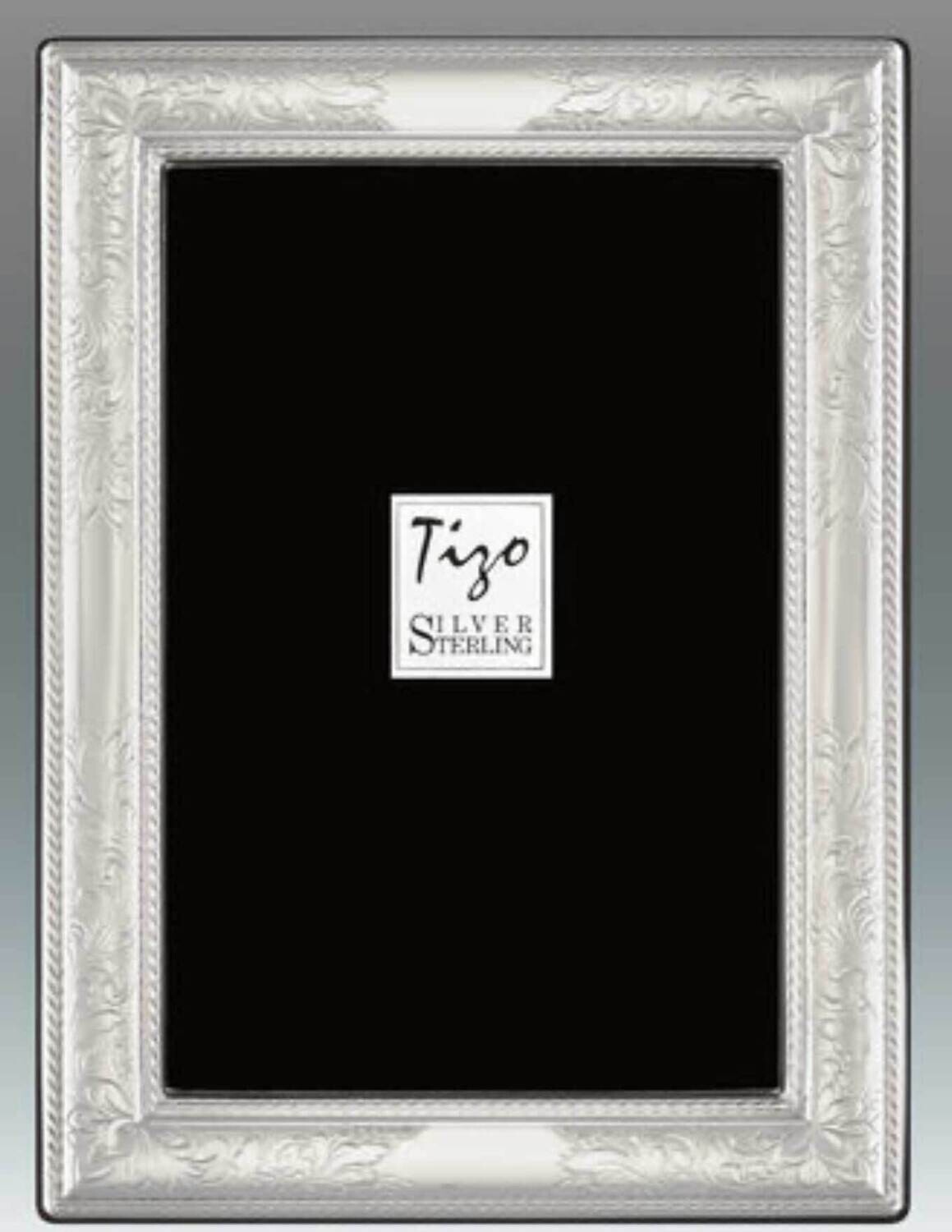 Tizo Floral Braid Border Sterling Silver Picture Frame 4 x 6 Inch 1801-46, MPN: 1801-46,