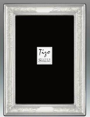 Tizo Floral Braid Border Sterling Silver Picture Frame 4 x 6 Inch 1801-46, MPN: 1801-46,