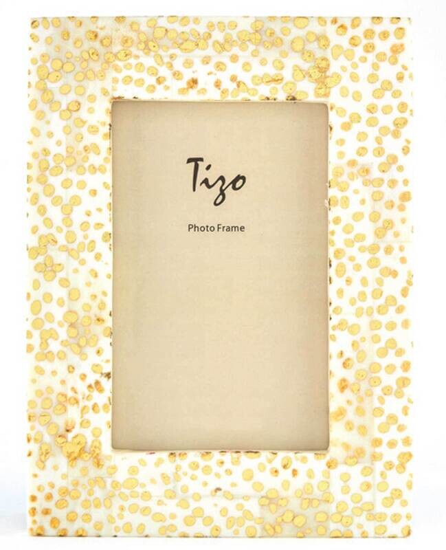 Tizo Gold Dots 5 x 7 Inch Horn Picture Frame W440-57, MPN: W440-57,