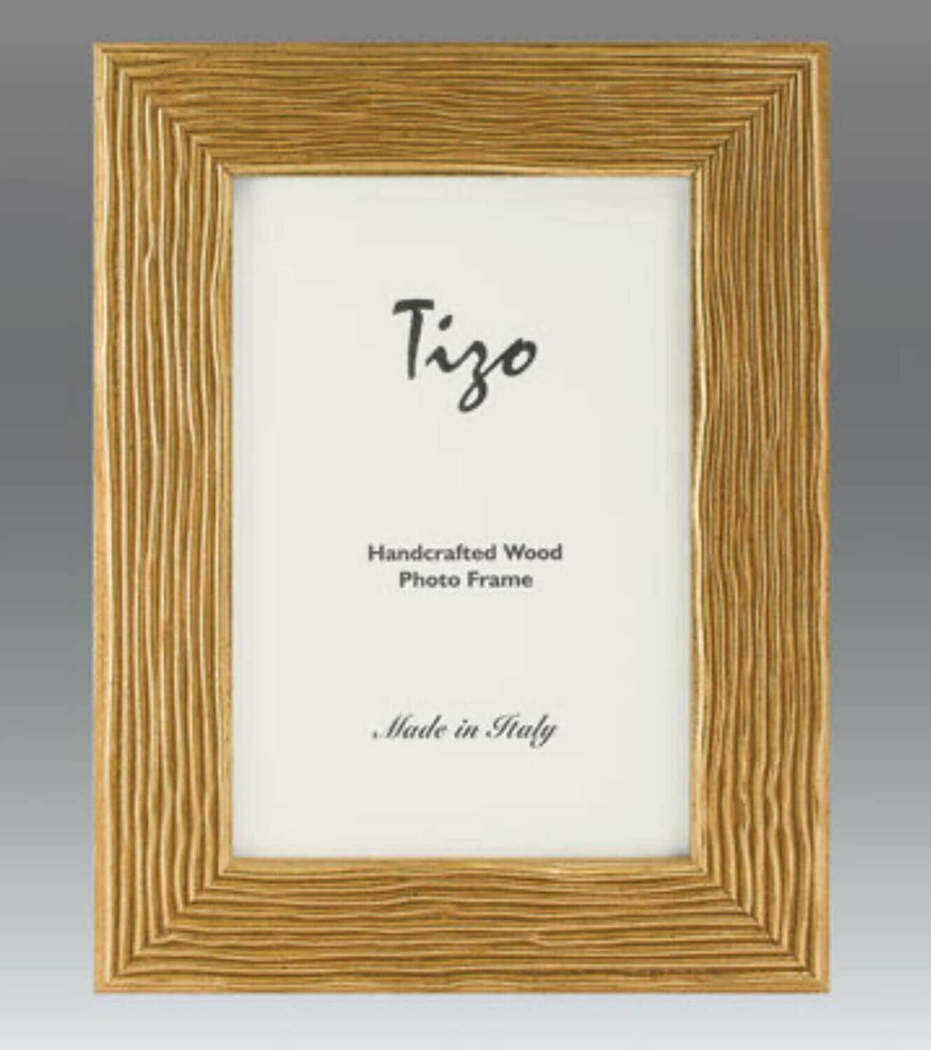 Tizo Gold Ridged Border Wooden Picture Frame 8 x 10 Inch 200GLD80, MPN: 200GLD80,