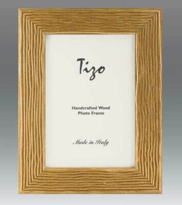 Tizo Gold Ridged Border Wooden Picture Frame 8 x 10 Inch 200GLD80, MPN: 200GLD80,