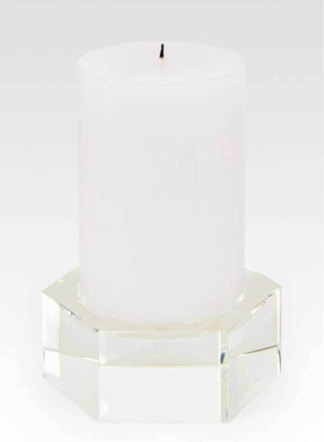 Tizo Hex Pillar Medium Candle Holder Crystal PH186CS/M