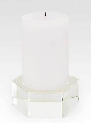 Tizo Hex Pillar Medium Candle Holder Crystal PH186CS/M, MPN: PH186CS/M,