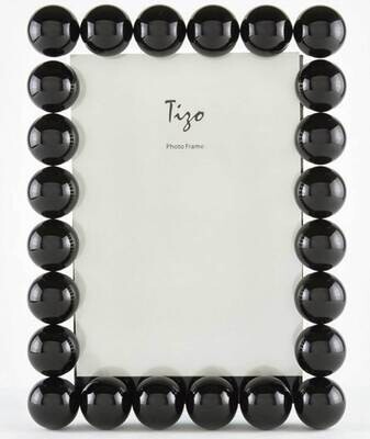 Tizo Single Bubble Crystal Black Picture Frame 5 x 7 Inch PH1880BK57, MPN: PH1880BK57,