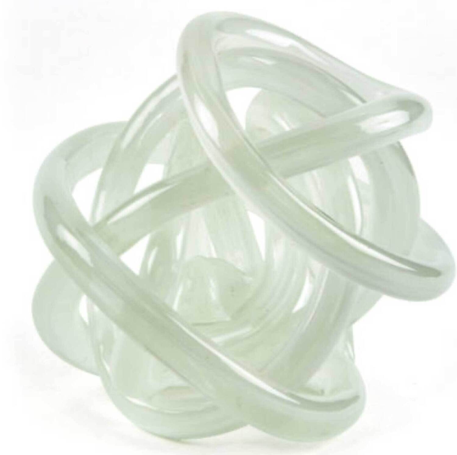 Tizo Glass Knot White Handblown P117WHKNT, MPN: P117WHKNT,