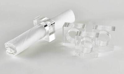 Tizo Acrylic Napkin Ring Clear Set of 4 HA225CLNR, MPN: HA225CLNR,