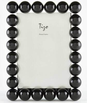 Tizo Single Bubble Crystal Black Picture Frame 4 x 6 Inch PH1880BK46, MPN: PH1880BK46,