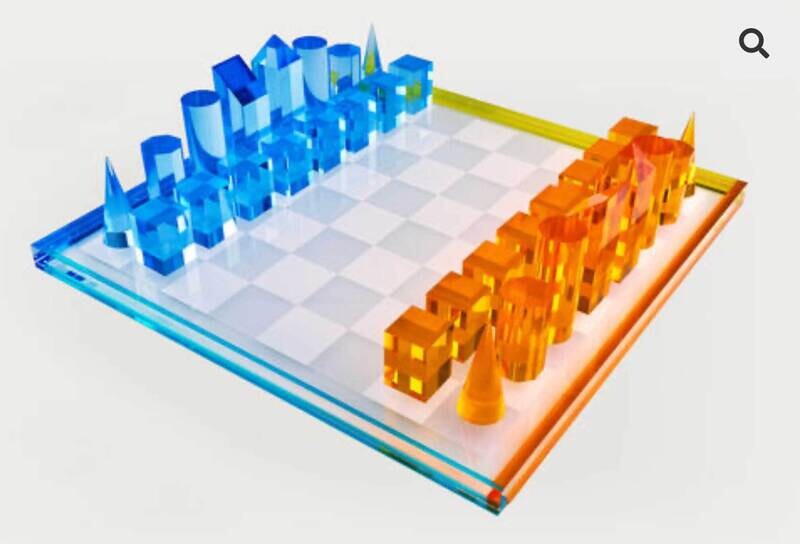 Tizo Lucite Chess Set Multi Color HA114CHES