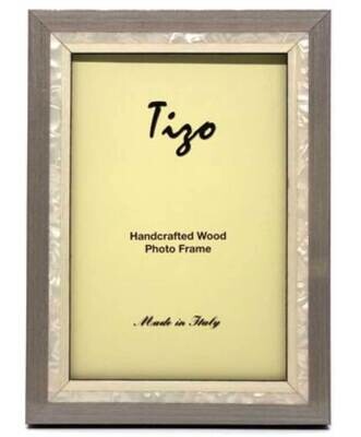 Tizo Grey Mother of Pearl Wooden Picture Frame 4 x 6 Inch ST20GRY-46, MPN: ST20GRY-46,