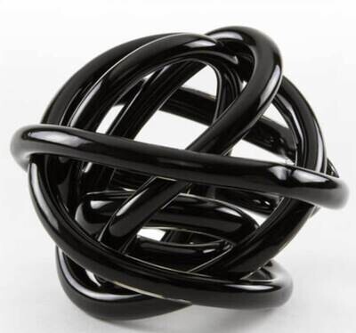 Tizo Glass Knot Black Handblown P117BKKNT, MPN: P117BKKNT,
