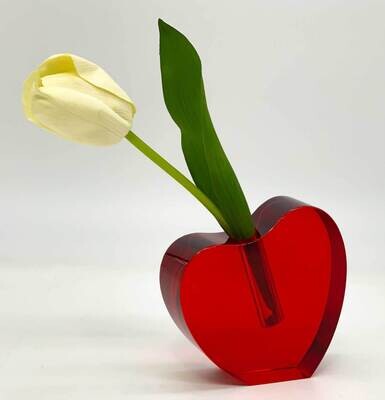 Tizo Heart Vase Red Small Crystal PH394VSRD, MPN: PH394VSRD,