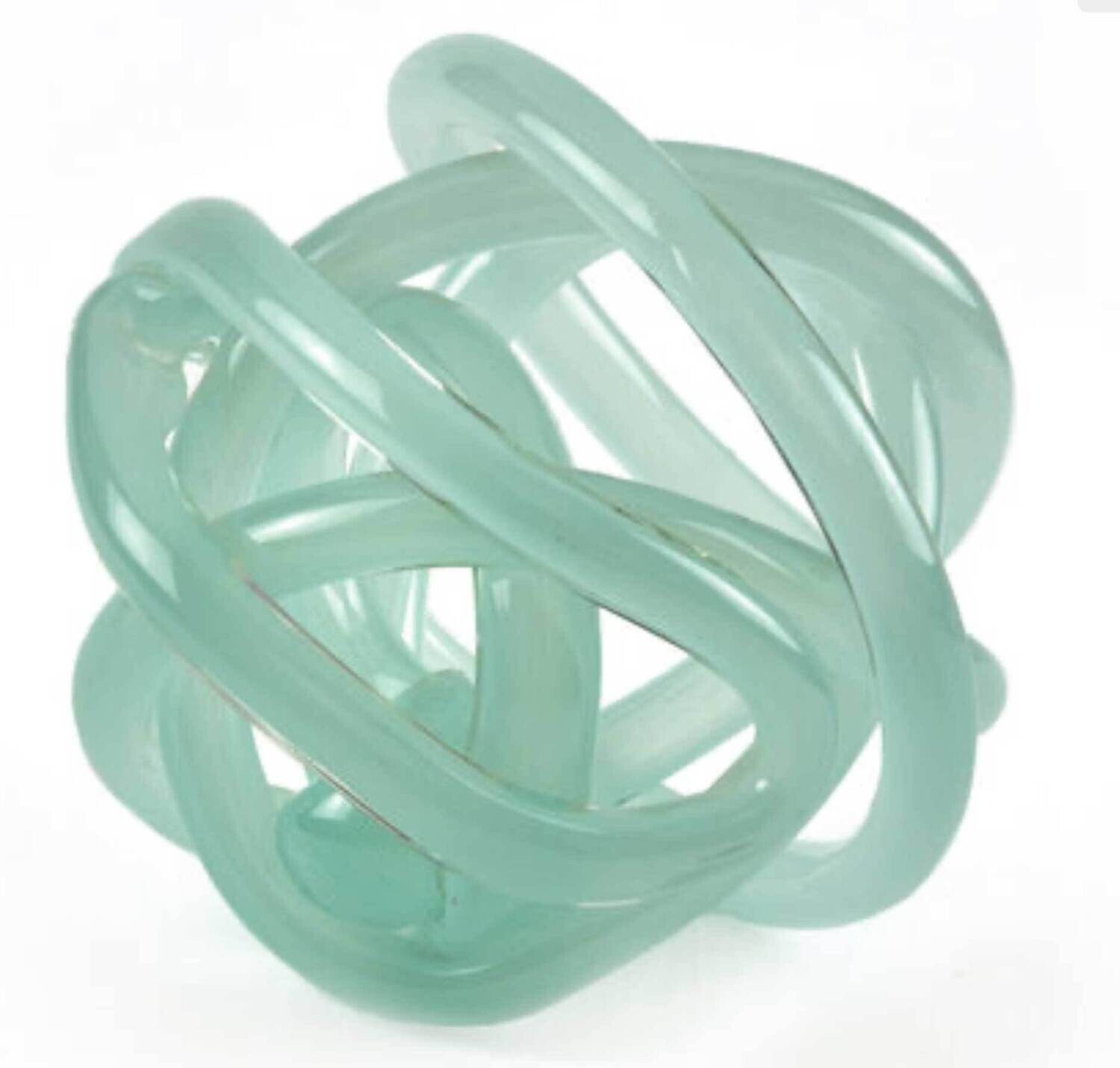 Tizo Glass Knot Turquoise Handblown P117TRKNT