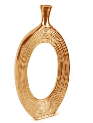 Tizo Metal Vase with Stripes Short Gold 12_2.5_17.76 ZA602GDVS, MPN: ZA602GDVS,
