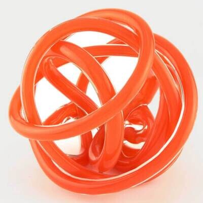 Tizo Glass Knot Orange Handblown P127ORKNT, MPN: P127ORKNT,