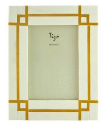 Tizo Art Deco Gold Bone Picture Frame 5 x 7 Inch W432GD57, MPN: W432GD57,