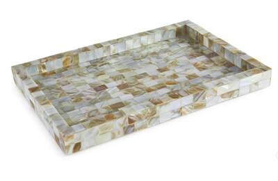 Tizo Mother of Pearl Tray 8x6x3 Platter W443WHTY, MPN: W443WHTY,