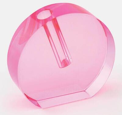 Tizo Round Flat Pink Glass Vase Large PH472VSPK, MPN: PH472VSPK,