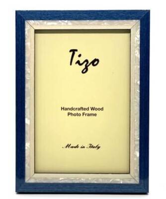 Tizo Blue Mother of Pearl Wooden Picture Frame 5 x 7 Inch ST20BLU-57, MPN: ST20BLU-57,
