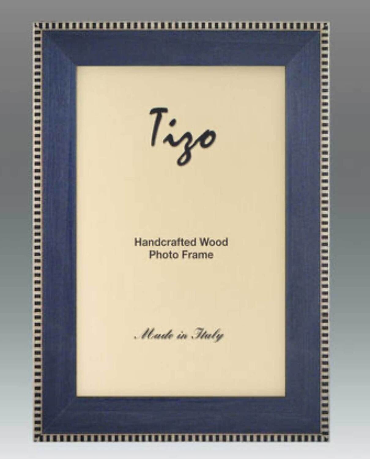 Tizo Zebra Blue Wooden Picture Frame 4 x 6 Inch ANNBLU-46, MPN: ANNBLU-46,