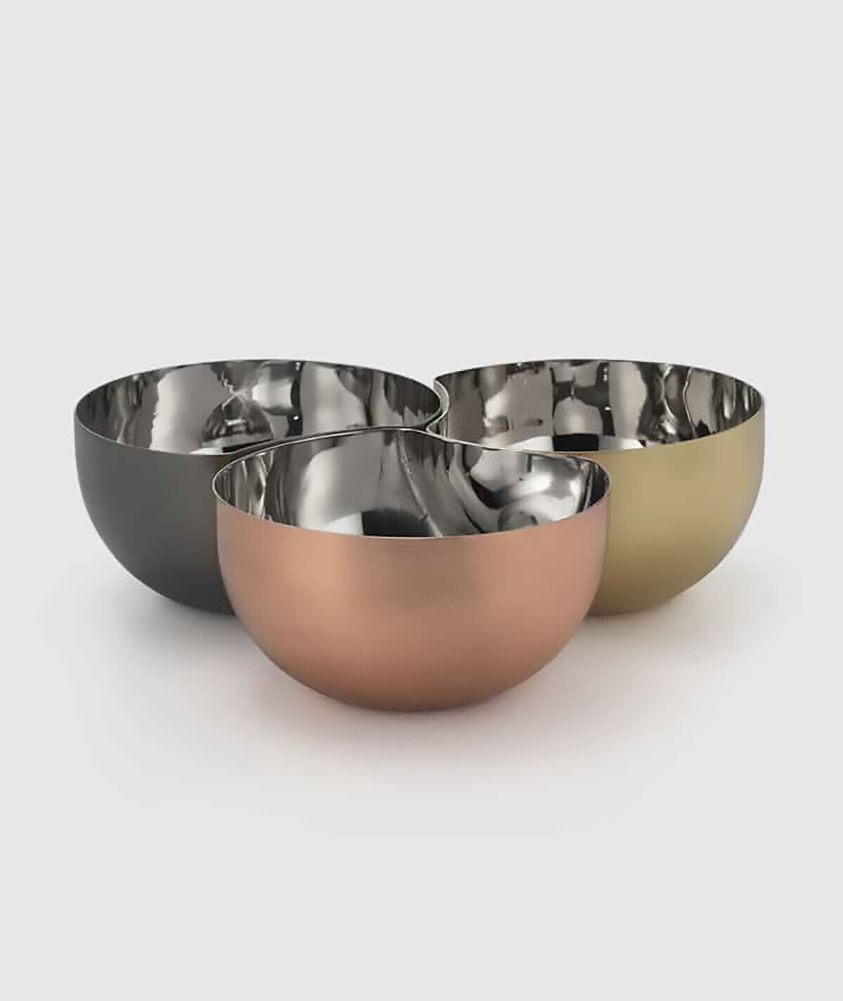 Mary Jurek 3 Color Interlocking Bowls 5 1/2 x 5 3/4 x 2 3/4H with