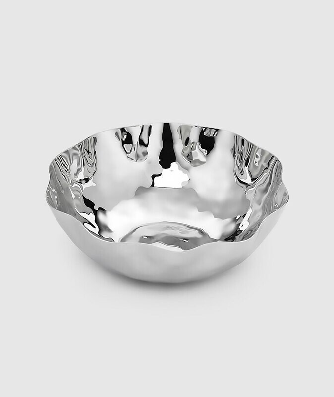 Mary Jurek Blossom Free Form Stainless Bowl 8&quot; x 2 3/4&quot; H BLSMX001.2