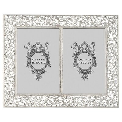 Olivia Riegel Silver Eleanor 4&quot; x 6&quot; Double Picture Frame RT4634, MPN: RT4634, 817655013619
