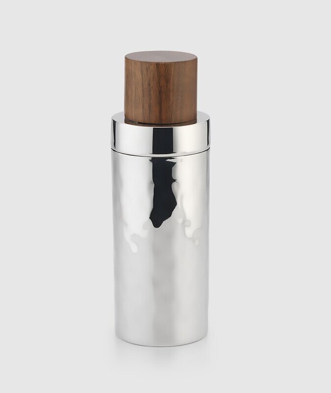 Mary Jurek Cocktail Shaker with Wood Lid 9 1/2" HS007