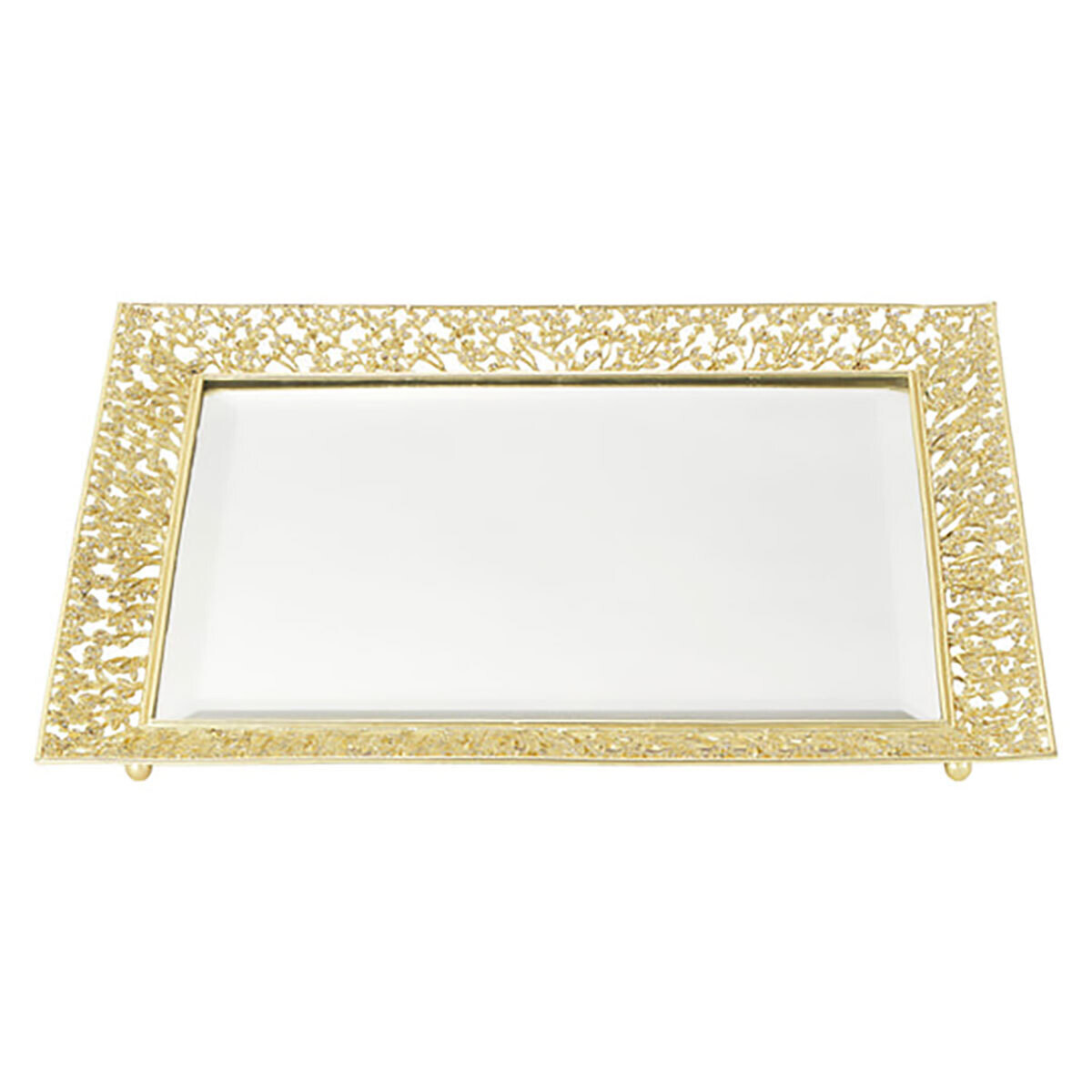 Olivia Riegel Gold Isadora Beveled Mirror Tray VT2204