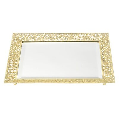 Olivia Riegel Gold Isadora Beveled Mirror Tray VT2204, MPN: VT2204,