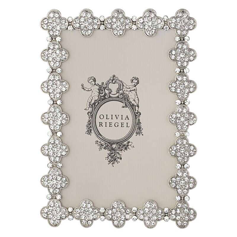 Olivia Riegel Silver Pav� Clover 5" x 7" Picture Frame RT2353