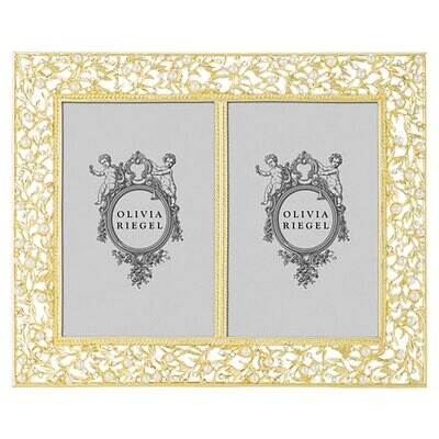 Olivia Riegel Gold Eleanor 4&quot; x 6&quot; Double Picture Frame RT4534, MPN: RT4534, 817655013596