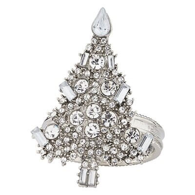Olivia Riegel Crystal Tree Napkin Ring Set of 4 NR2304, MPN: NR2304,