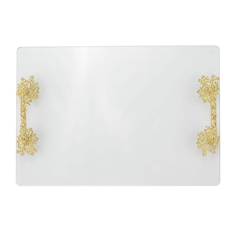 Olivia Riegel Gold Isadora Glass Tray VT9007