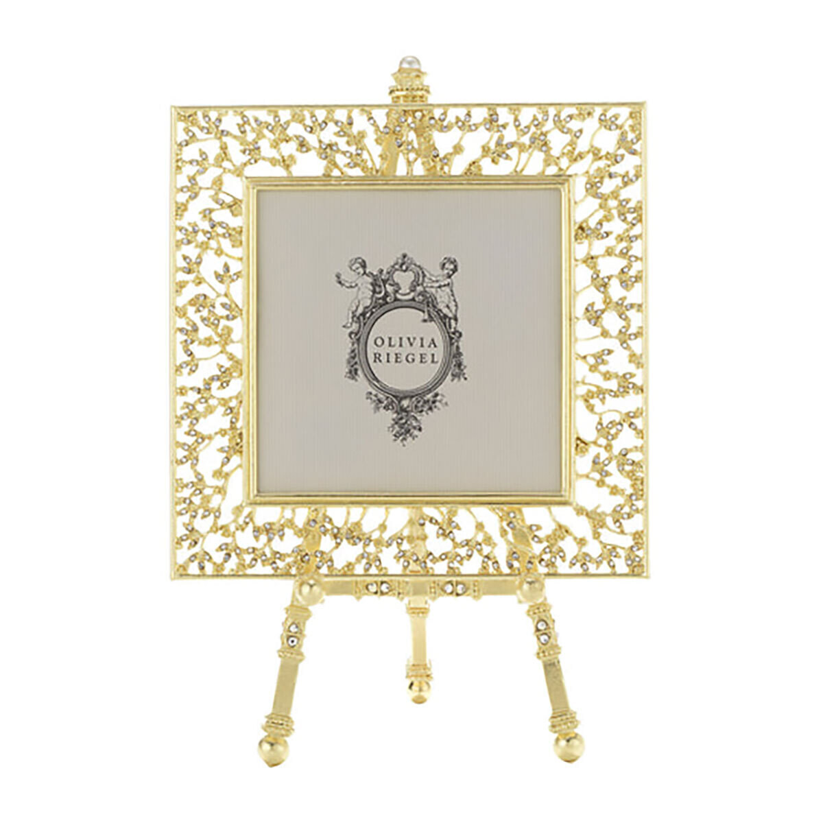 Olivia Riegel Gold Isadora 4&quot; x 4&quot; Picture Frame On Easel RT2360, MPN: RT2360,