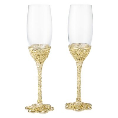 Olivia Riegel Gold Florence Flute Set of 2 FL2303, MPN: FL2303, 851090000445