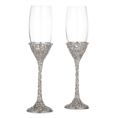 Olivia Riegel Silver Isadora Flute Set of 2 FL2022, MPN: FL2022, 850006219759