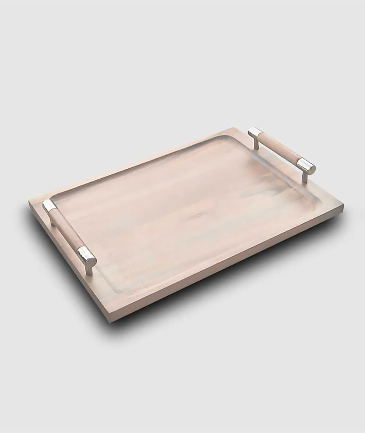Mary Jurek White Wood Tray with Handles 17&quot; x 12&quot; x 2&quot;H HS011W, MPN: HS011W,