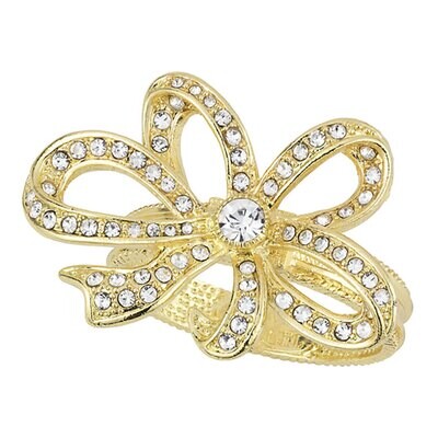 Olivia Riegel Gold Ribbon Napkin Ring Set of 4 NR1019, MPN: NR1019,