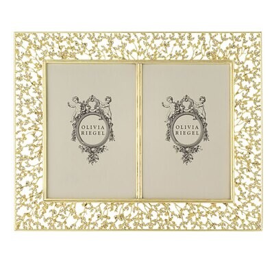 Olivia Riegel Gold Isadora 4&quot; x 6&quot; Double Picture Frame RT2365, MPN: RT2365,