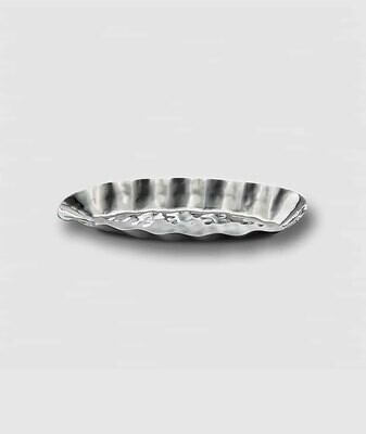 Mary Jurek Free Form Oval Stainless Tray 13&quot; x 4 1/4&quot; x 1 1/4&quot; BLSMX004, MPN: BLSMX004,