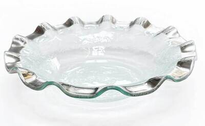 Annieglass Ruffle Platinum 13 Inch Serving Bowl P137, MPN: P137, UPC: 690432137124