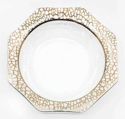 Annieglass Mosaic Gold 8 3/4 Inch Deep Bowl MS105G, MPN: MS105G, UPC: