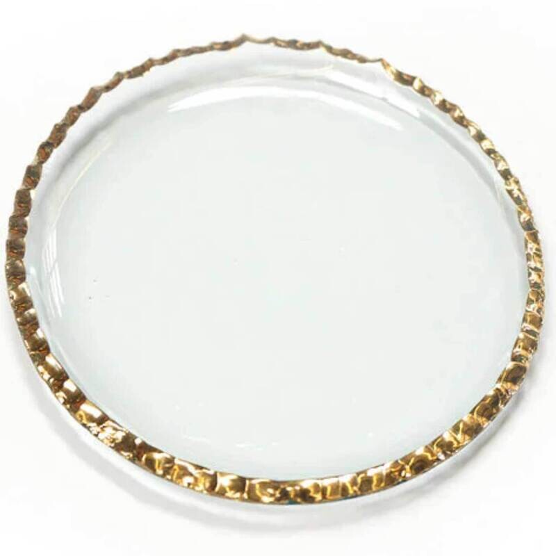 Annieglass Edgey Gold 6 Inch Edgey Hors D�Oeuvre Plate E099G
