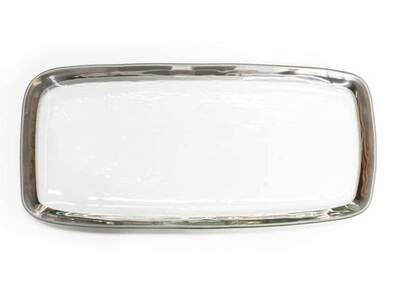Annieglass Roman Antique Platinum 9 X 20 Inch Large Platter P187, MPN: P187, UPC: 690432187129