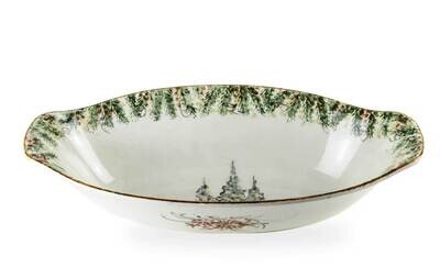 Arte Italica Natale Oval Serving Bowl NAT6841