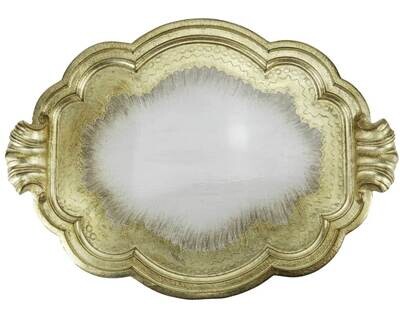Arte Italica Florentino Wooden Tray Antique Gold XLarge FLO302G