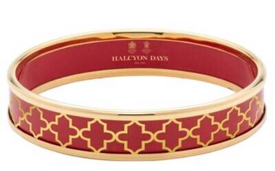 Halcyon Days 1cm Agama Red Gold Medium Bangle Bracelet PBAGA0610GM, MPN: PBAGA0610GM, 5056327815303